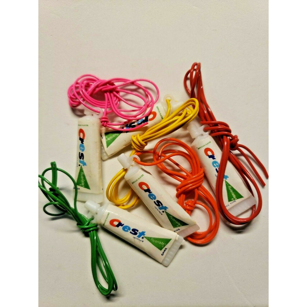 Vintage 5 Toothpaste Tubes Necklace Charms Vending Machine Toy Prize‎ SKU 53